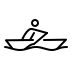 person rowing boat, dark skin tone